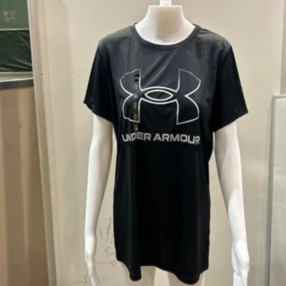 Under Armour Women's Velocity Gradient T-Shirts Black Sizes US S, M & L - Picture 1 of 7